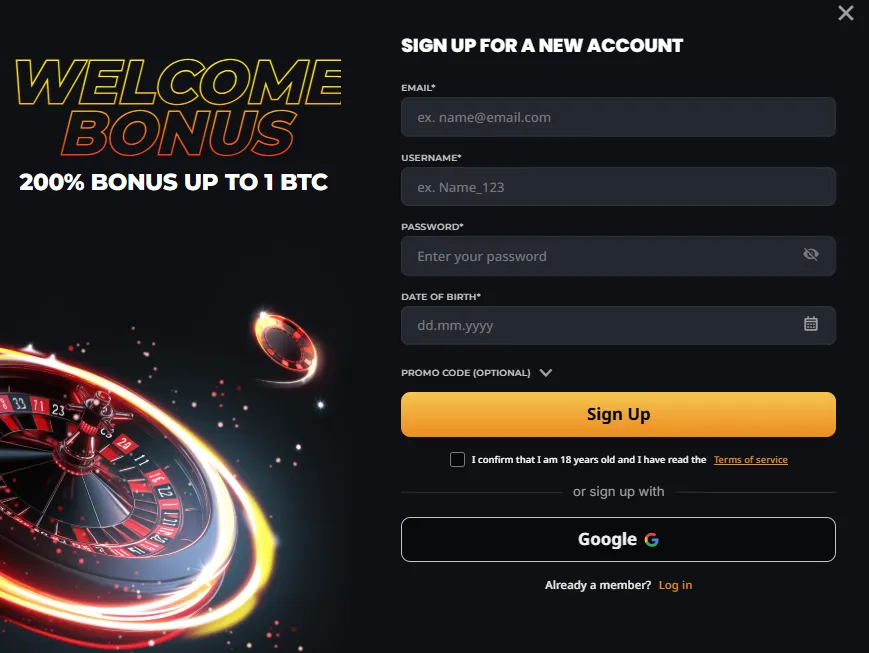 Instant login