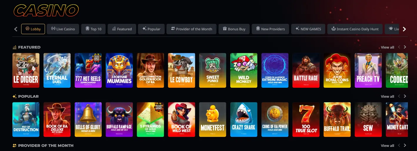 Instant casino
